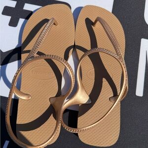 Havaianas Women's Tan Flip Flops